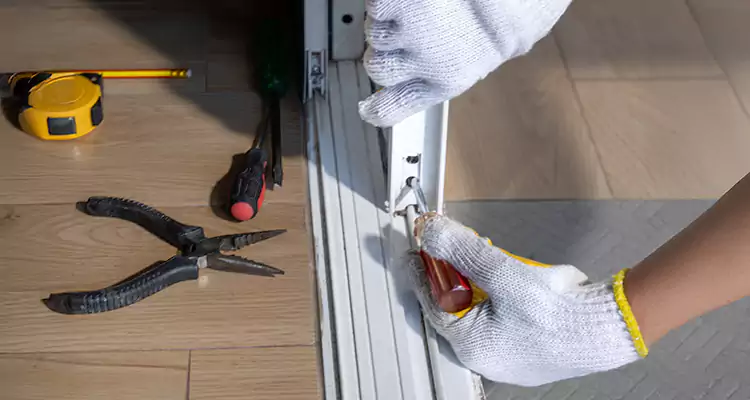 Backyard Sliding Door Track Repair in Cooper City, FL